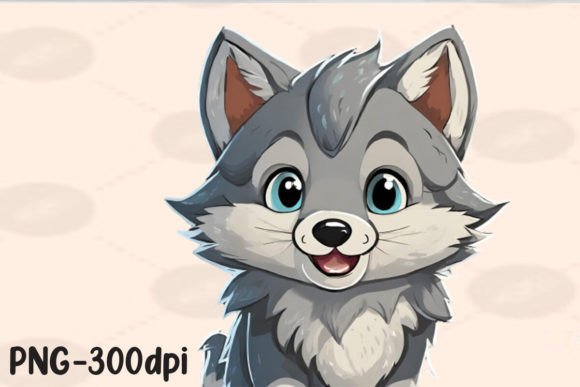 Download Kawaii Gray Wolf Sublimation - Wolf sublimation Collection