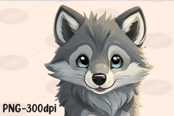Download Kawaii Gray Wolf Sublimation - Wolf sublimation Collection