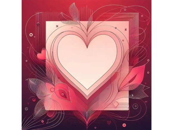 Download A Modern Frame with Abstract Heart Outli - Premium Resources
