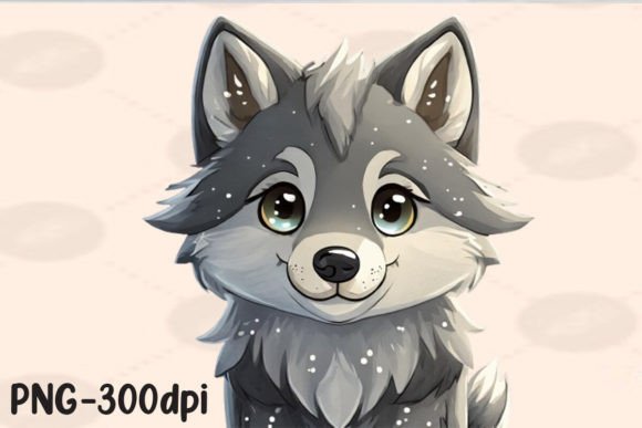 Download Kawaii Gray Wolf Sublimation - Wolf sublimation Collection