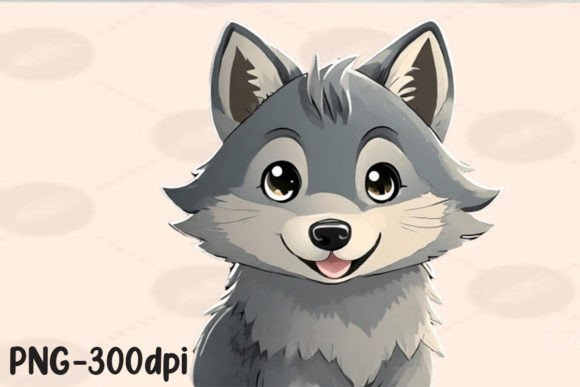 Download Kawaii Gray Wolf Sublimation - Wolf sublimation Collection