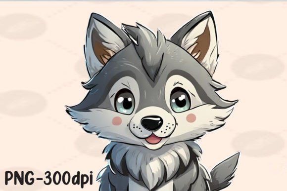 Download Kawaii Gray Wolf Sublimation - Wolf sublimation Collection
