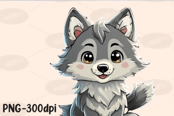 Download Kawaii Gray Wolf Sublimation - Wolf sublimation Collection