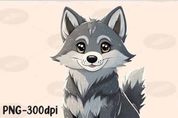 Download Kawaii Gray Wolf Sublimation - Wolf sublimation Collection