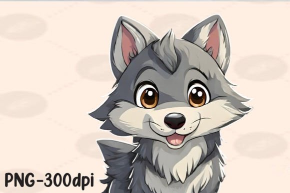 Download Kawaii Gray Wolf Sublimation - Wolf sublimation Collection
