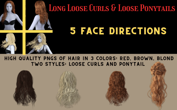 Download Loose Curls Hair Stock - Red Blond Brown - Stock Collection
