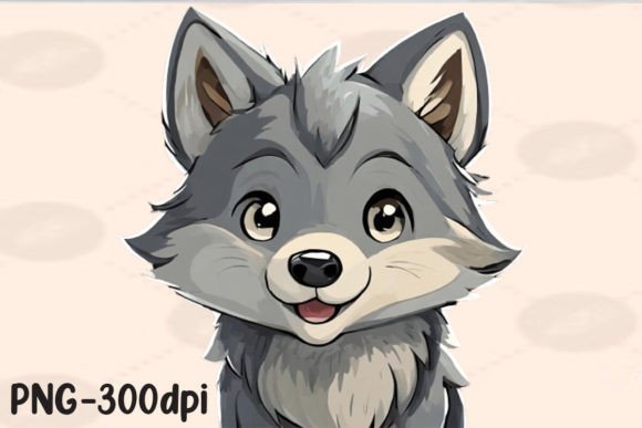 Download Kawaii Gray Wolf Sublimation - Wolf sublimation Collection