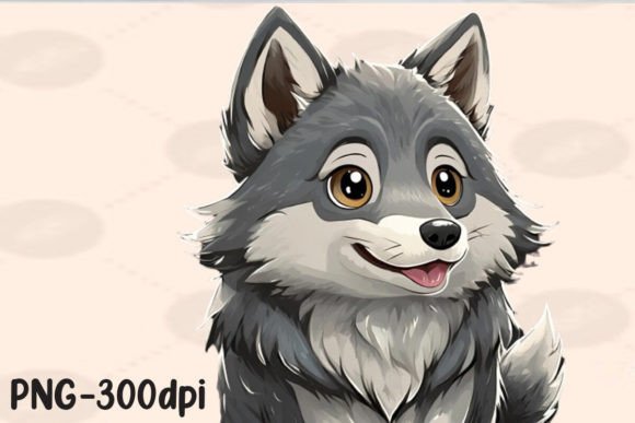 Download Kawaii Gray Wolf Sublimation - Wolf sublimation Collection