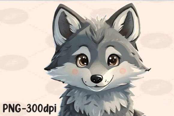 Download Kawaii Gray Wolf Sublimation - Wolf sublimation Collection