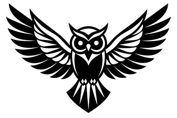 Download White Owl Open Wings Tattoo Vector - White owl Collection