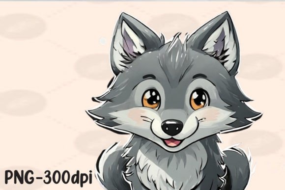 Download Kawaii Gray Wolf Sublimation - Wolf sublimation Collection